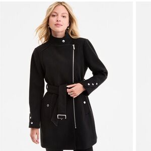 Michael Kors Black Trench Coat with Belt